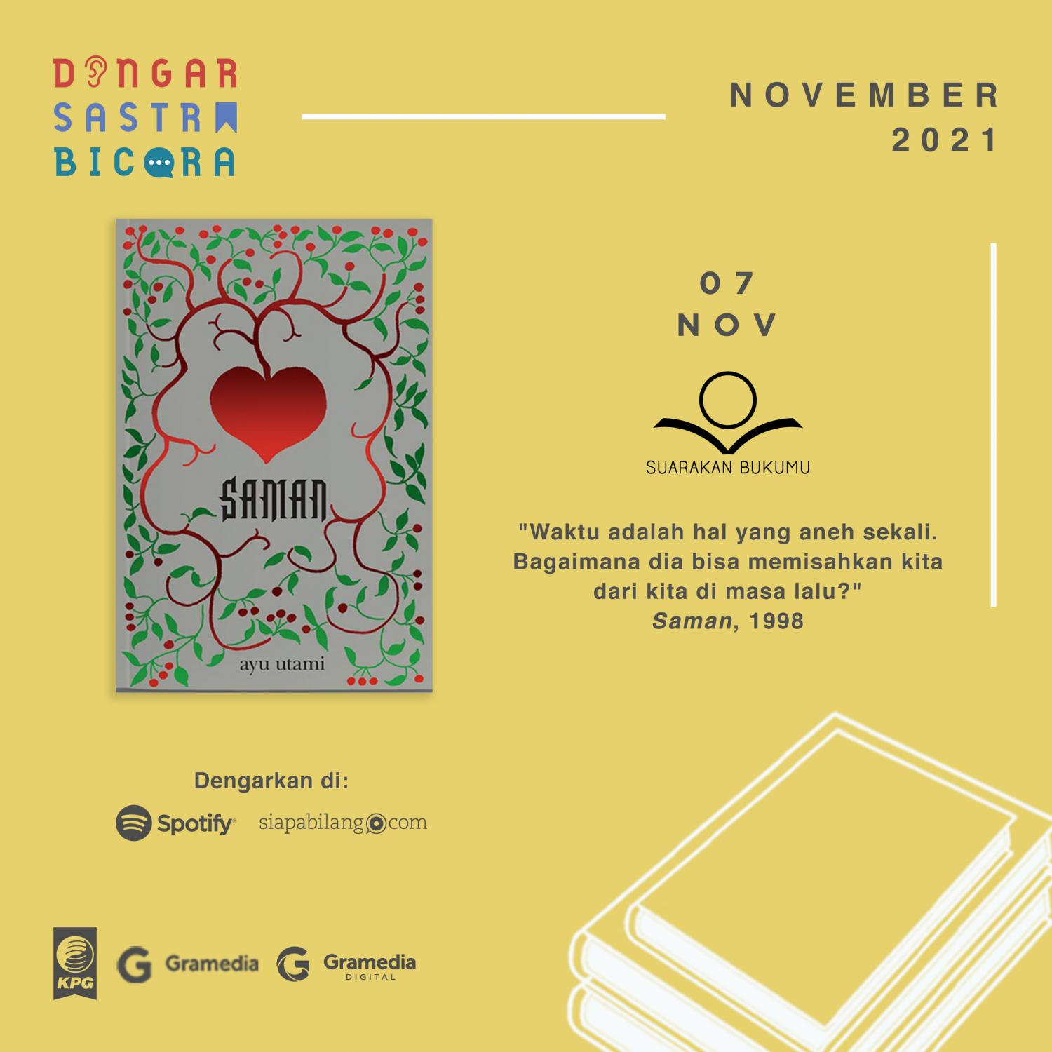 Bahas Buku Saman oleh Podcast Sahabat Buku