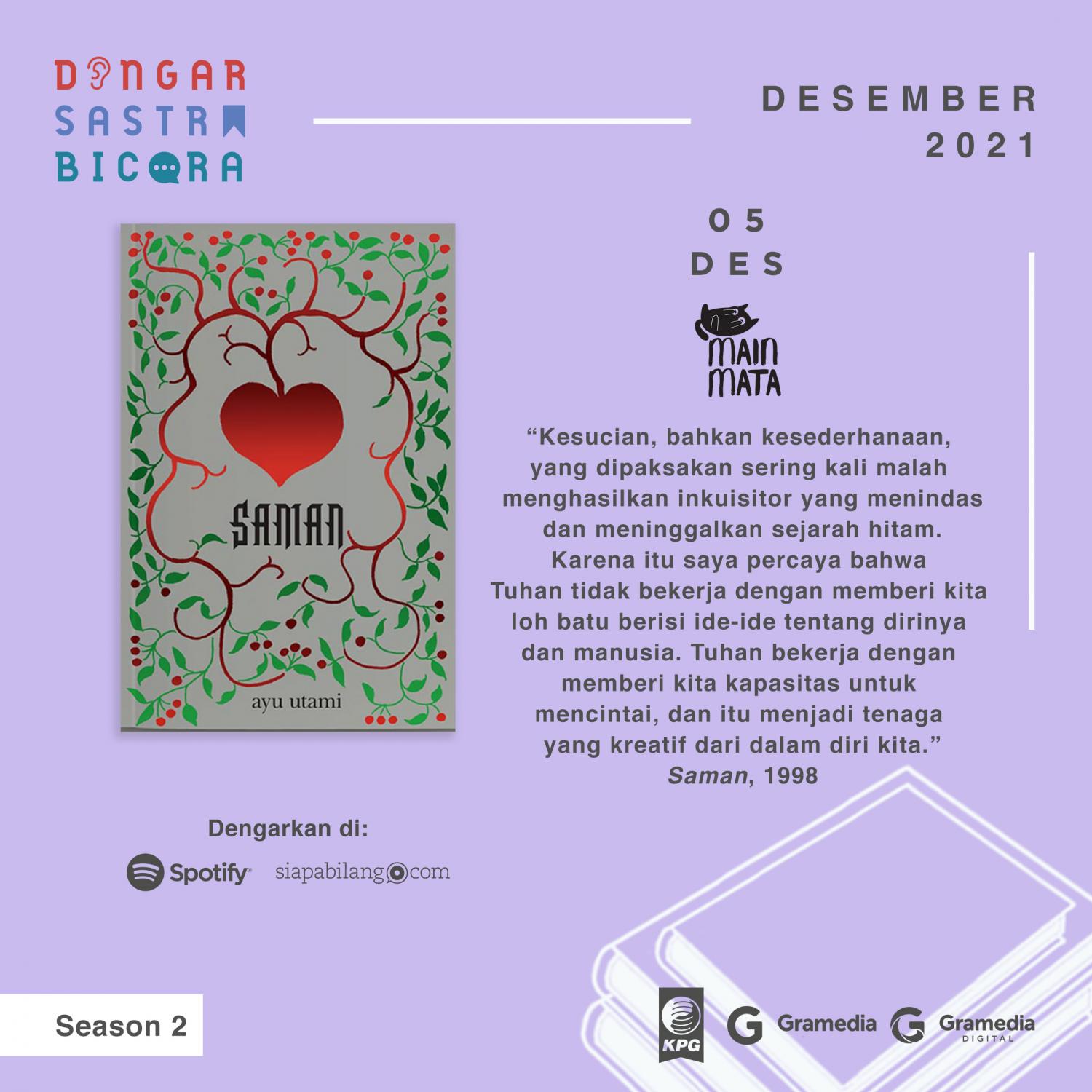Bahas Buku Saman oleh Podcast Main mata