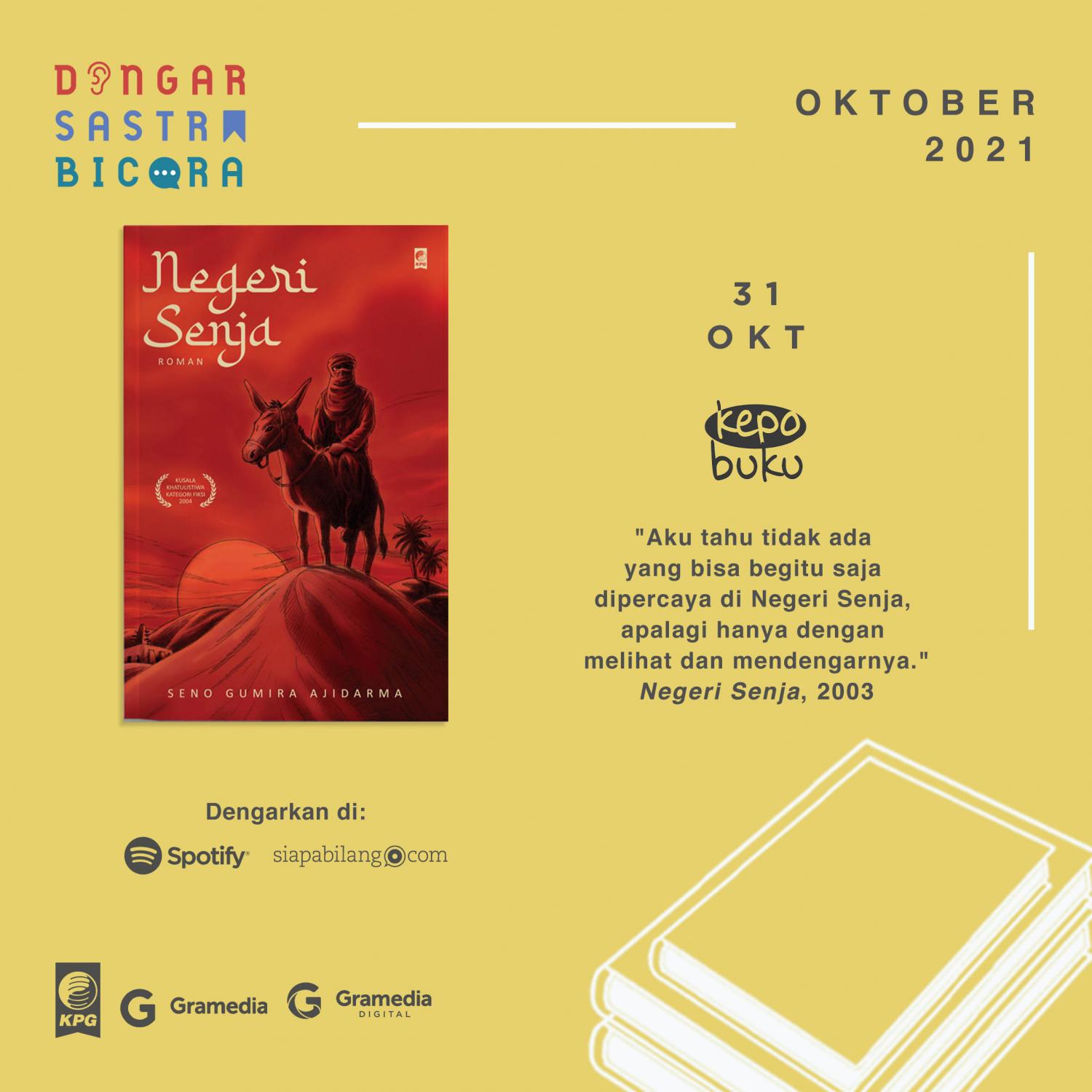 Bahas Buku Negeri Senja oleh Podcast Kepo Buku